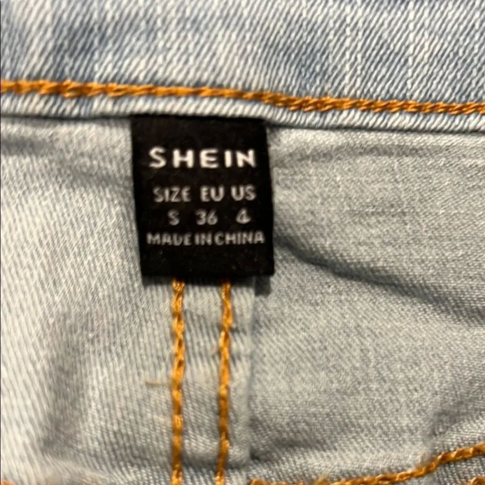 SHEIN Light Blue Button-Front Denim Pencil Skirt - Picture 2 of 6